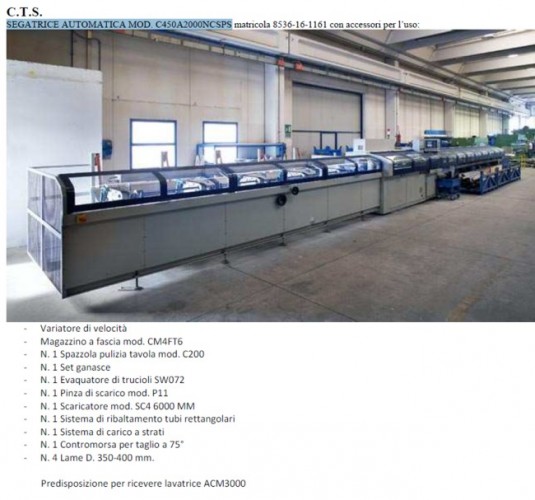 Segatrice automatica a disco Conni 450 A 2000 NCS Usata - Plastin Gold